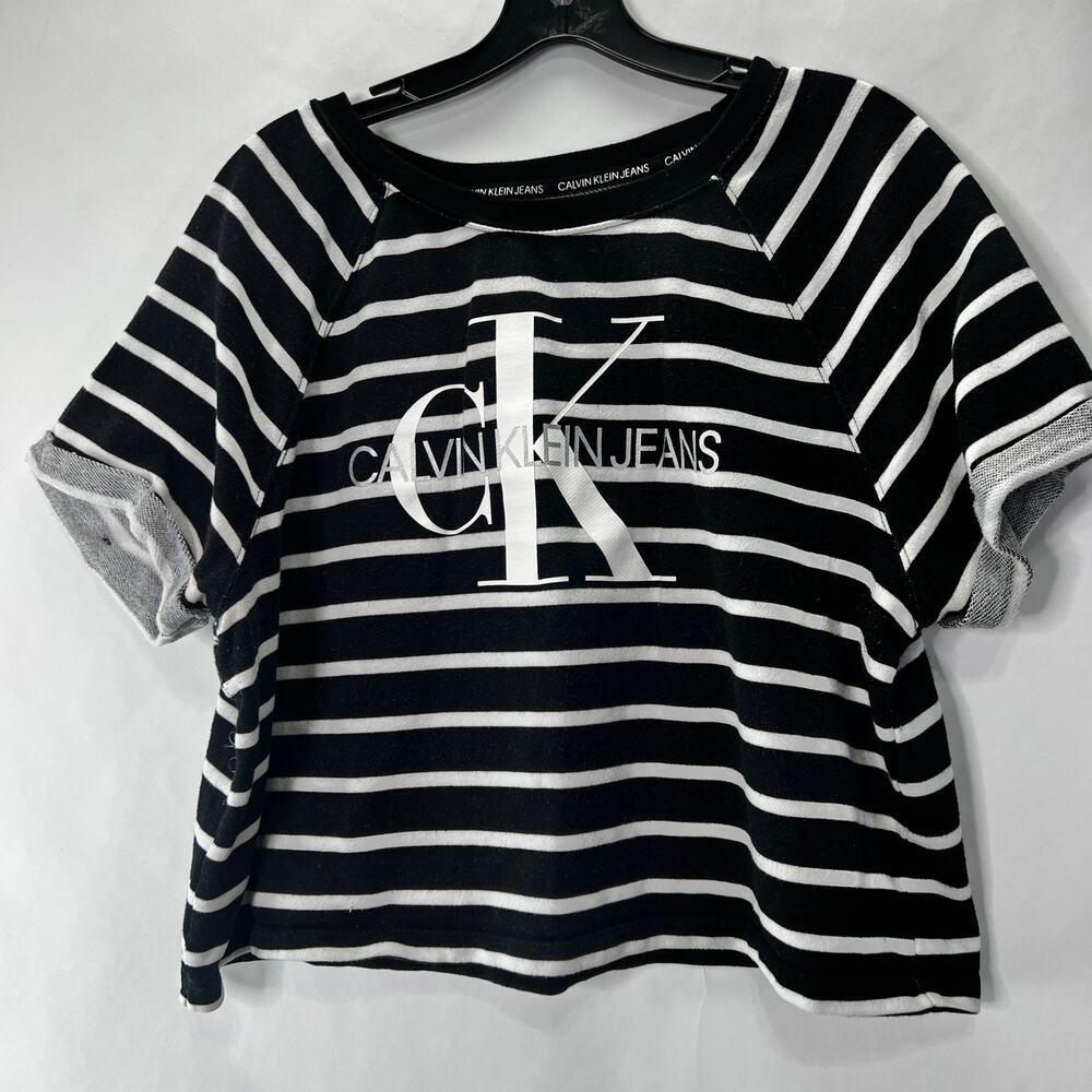 Calvin Klein Jeans Stripped  Sweat Shirt Plus Size XXL